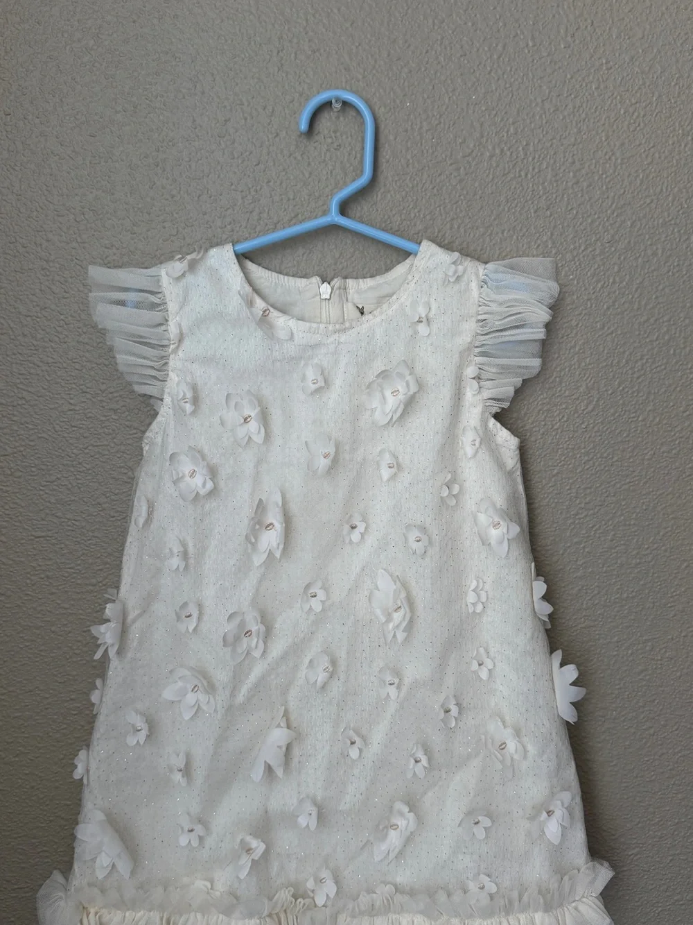 Ivory Floral Party Dress for Girls